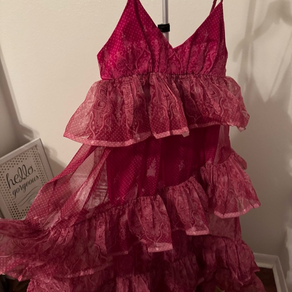 NWT Anthropologie Let Me Be Sleeveless Sheer Tiered Midi Dress Sz S - Picture 14 of 16